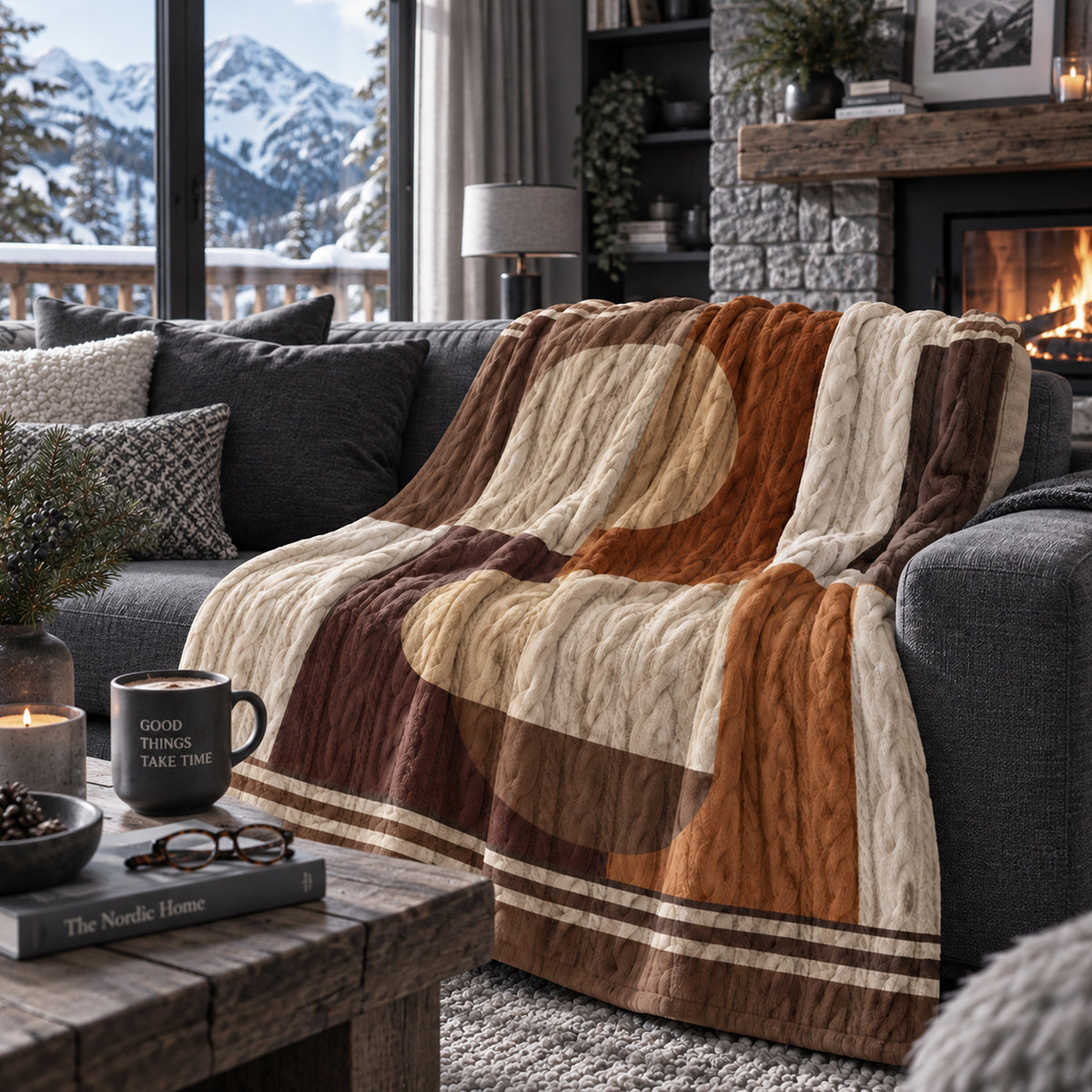 Plaid Tricot Astratto Cotto
