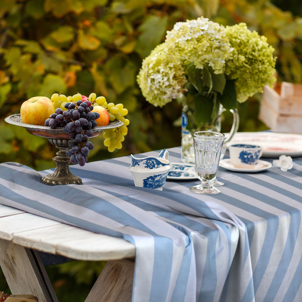 Dynamic Light Blue Tablecloth