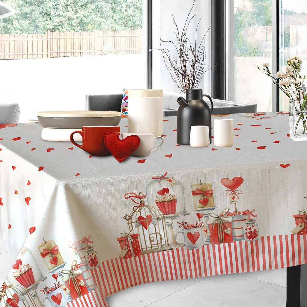 Tovaglia Secret Love Righe rosse