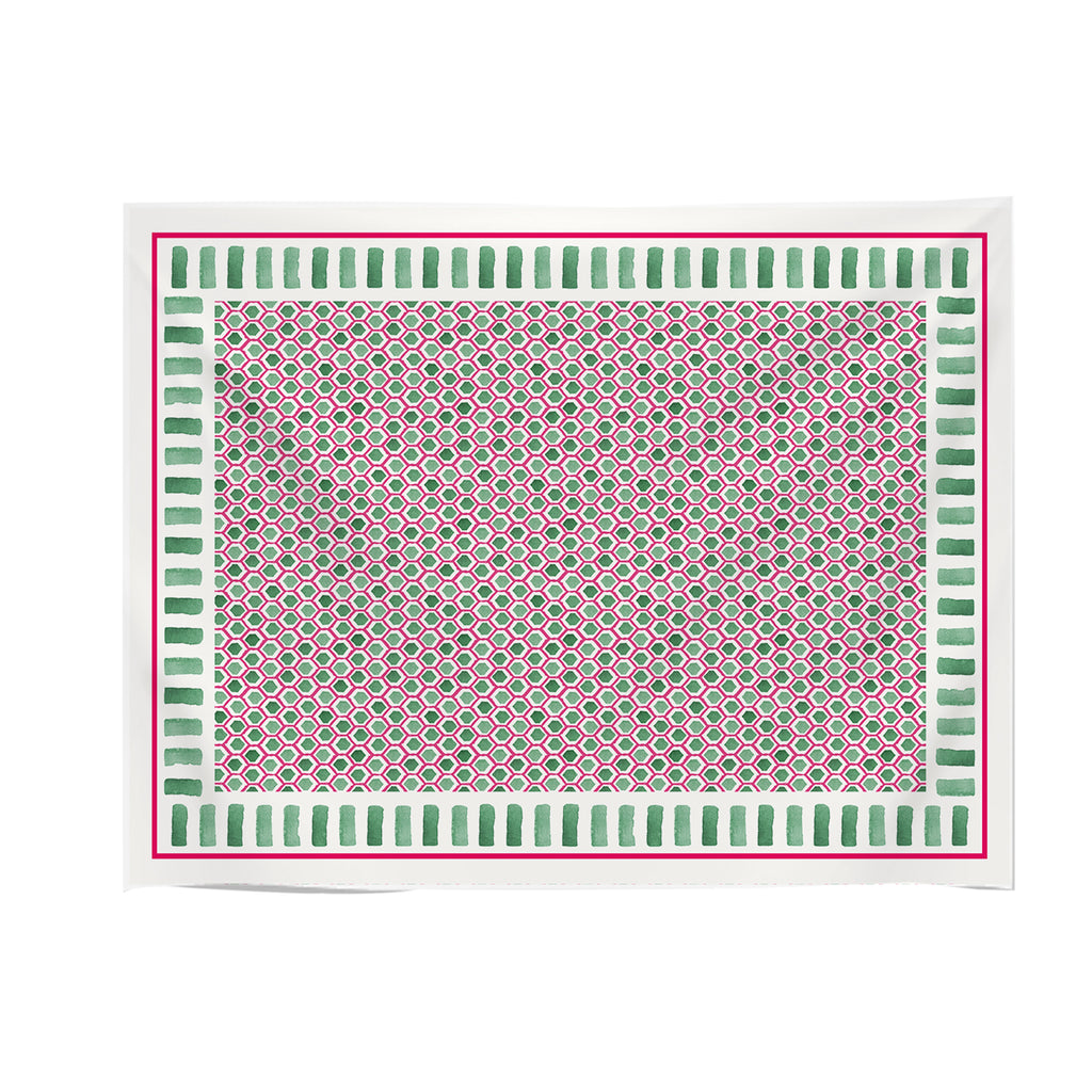 Tablecloth Yoko mosaic fuchsia
