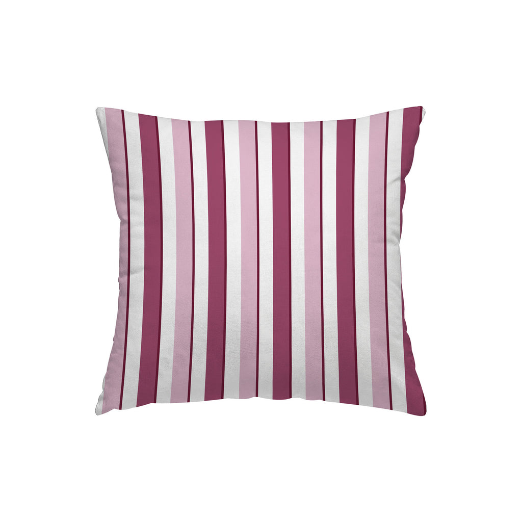 Peony striped pink cushion