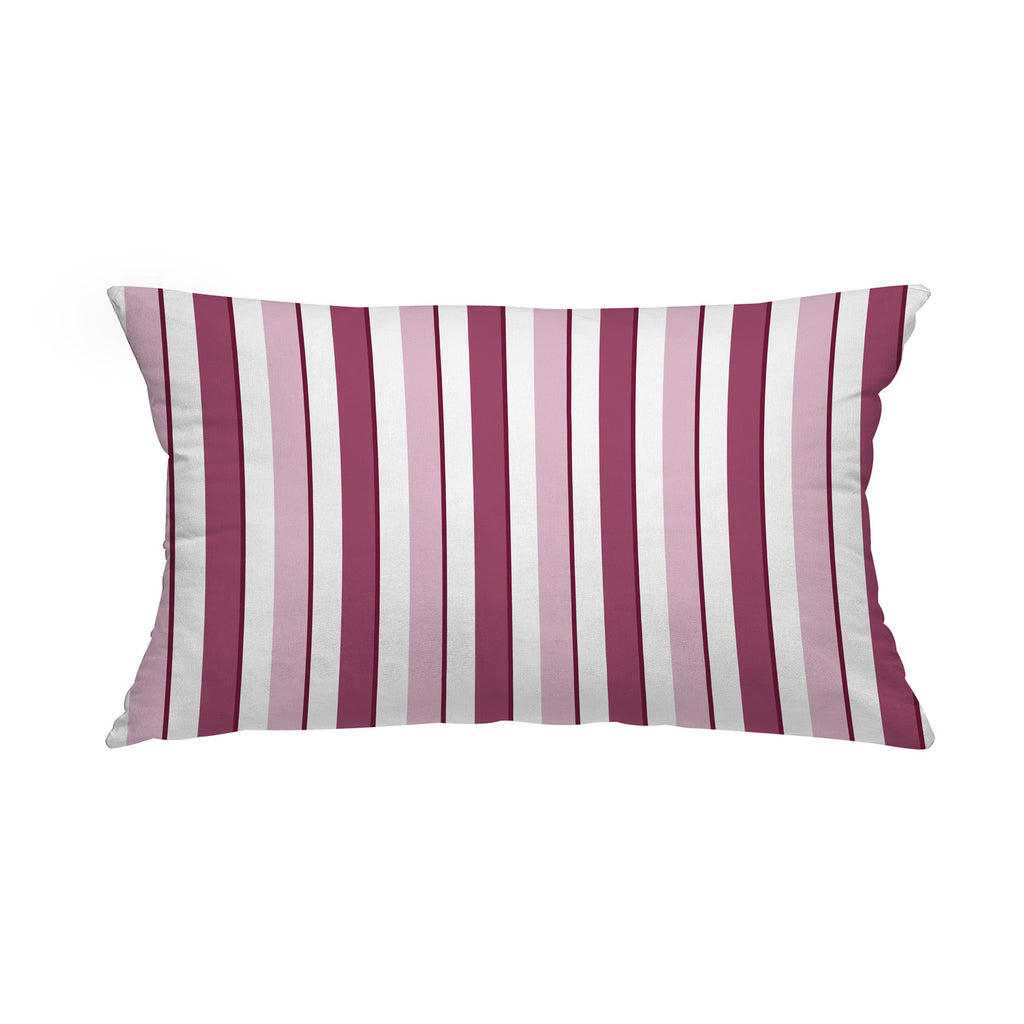 Peony striped pink cushion