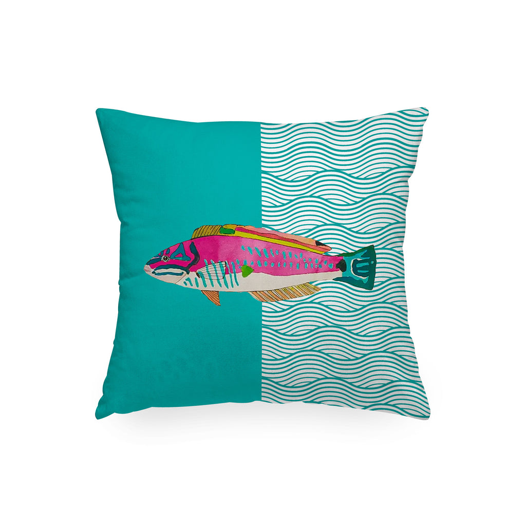 Aquarium Teal Cushion