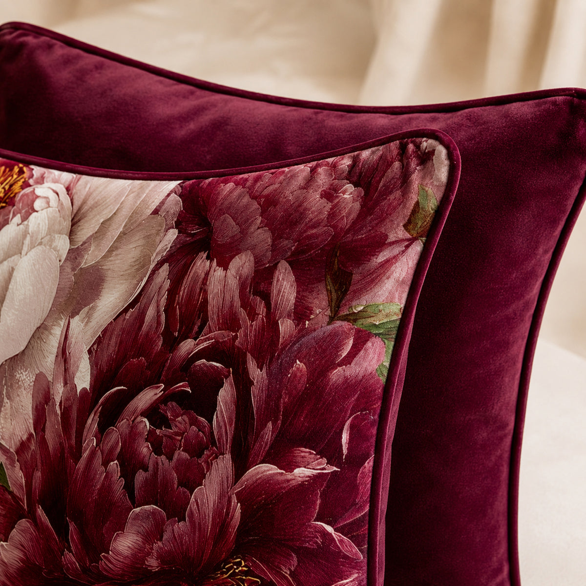 Cuscino Quadrato Eva Bordeaux