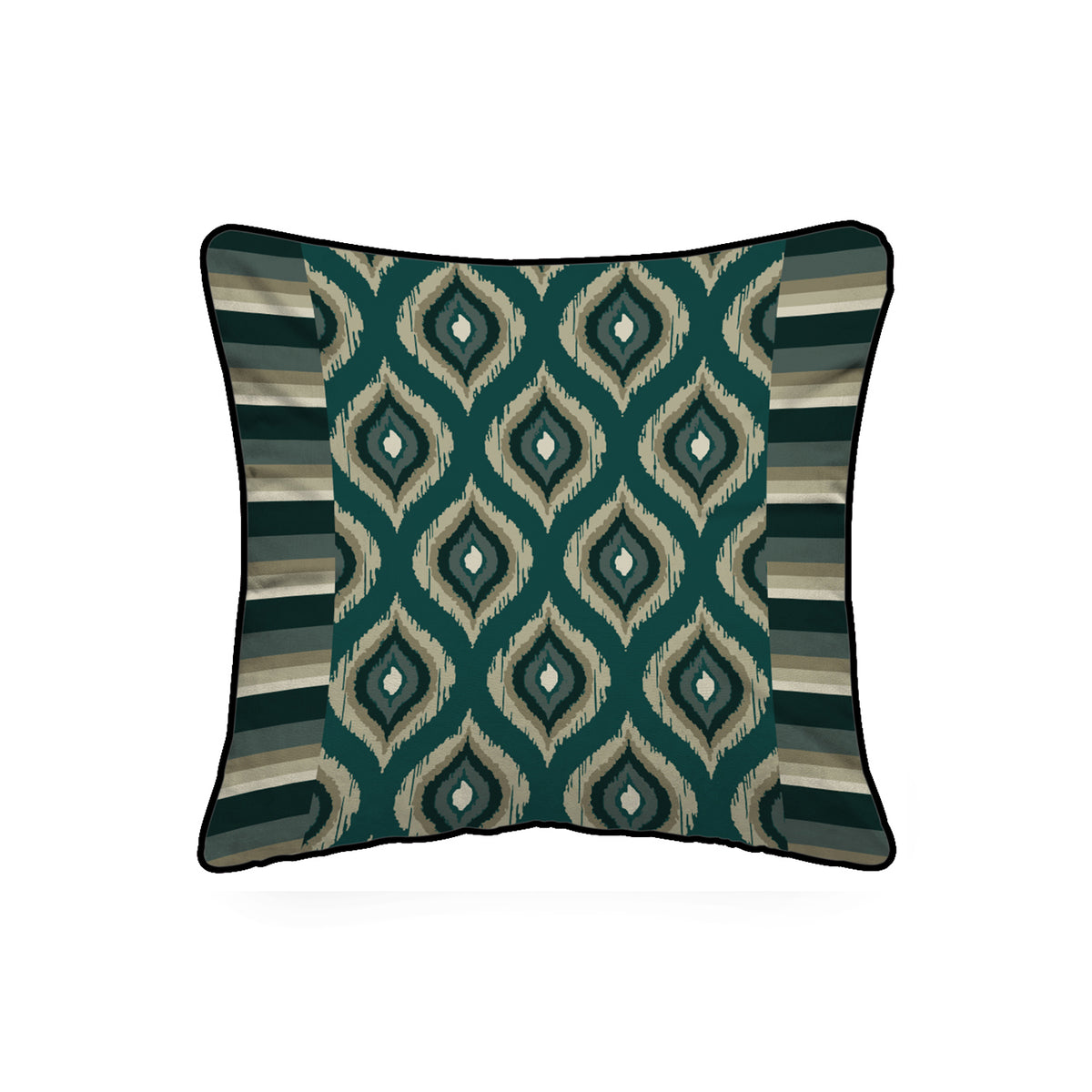 Cuscino Quadrato Greta Verde Geometrico