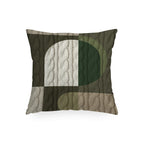 Cuscino Quadrato Tricot Astratto Verde