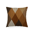 Cuscino Quadrato Tricot Rombo Marrone