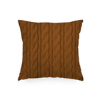 Cuscino Quadrato Tricot Rombo Marrone