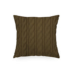 Cuscino Quadrato Tricot Rombo Verde Scuro
