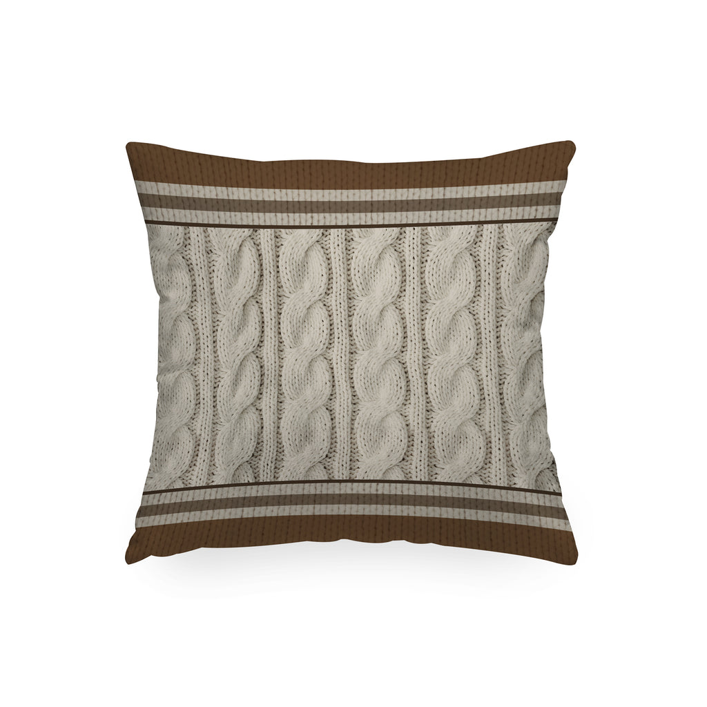 Cuscino Quadrato Tricot Treccia