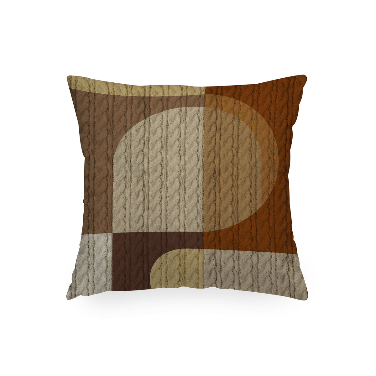 Cuscino Quadrato Tricot Astratto Cotto