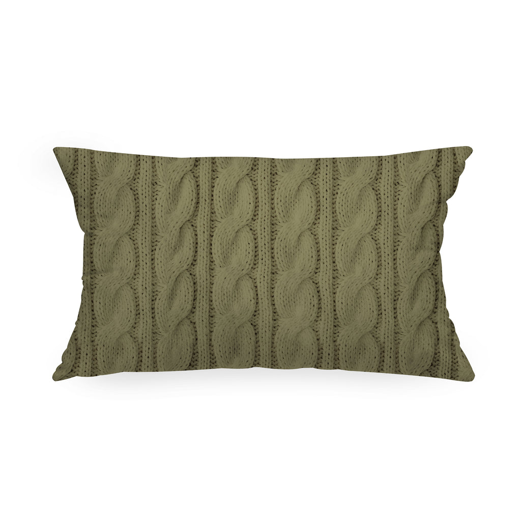Cuscino Rettangolare Tricot Astratto Verde