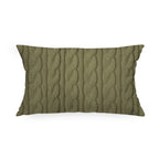 Cuscino Rettangolare Tricot Astratto Verde