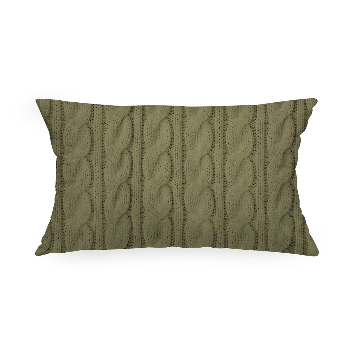 Cuscino Rettangolare Tricot Astratto Verde