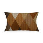 Cuscino Rettangolare Tricot Rombo Marrone
