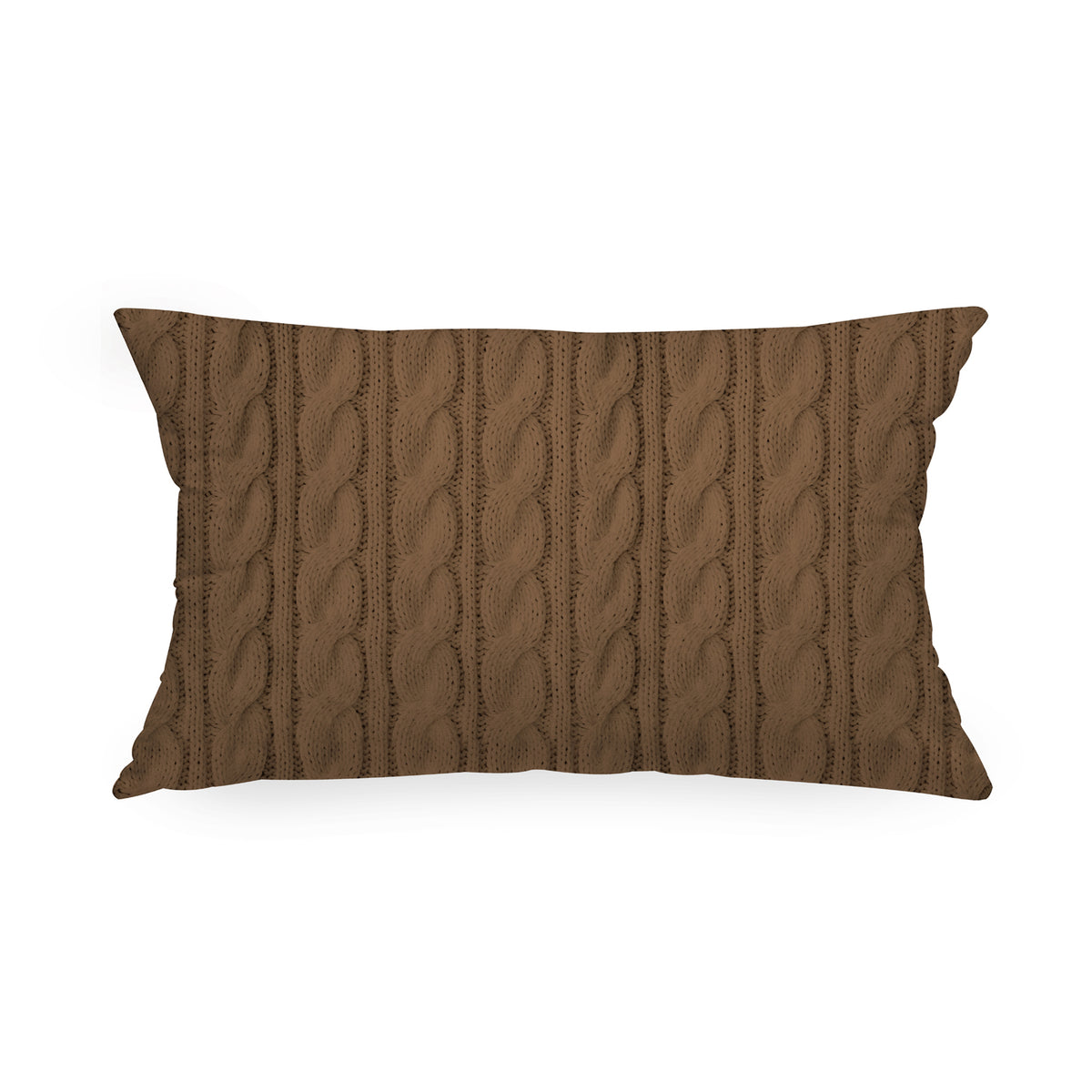 Cuscino Rettangolare Tricot Rombo Marrone