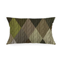 Cuscino Rettangolare Tricot Rombo Verde Scuro