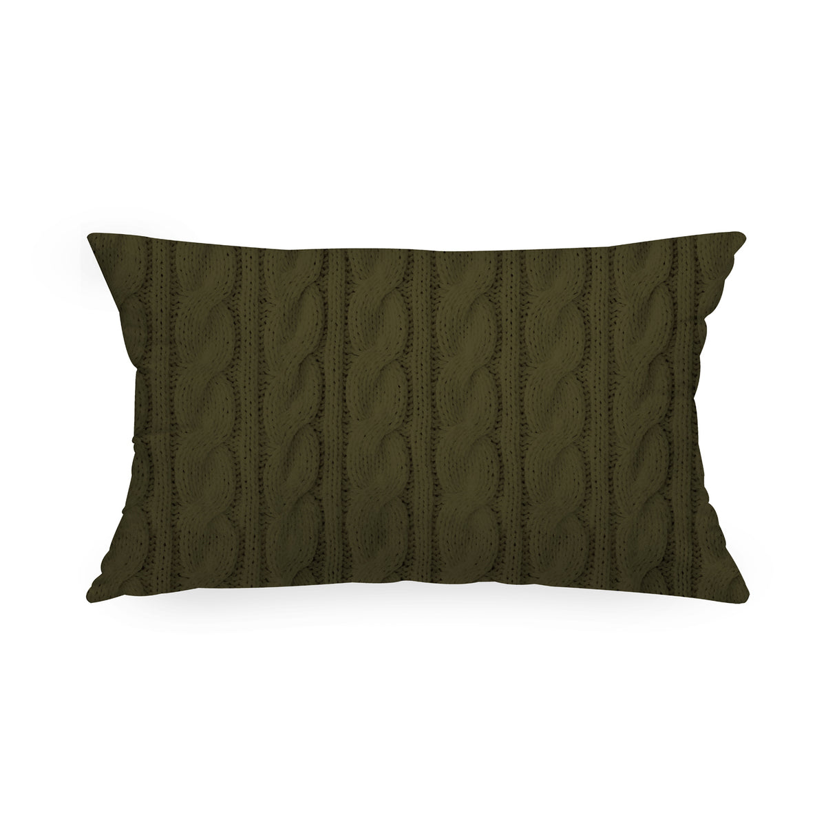Cuscino Rettangolare Tricot Rombo Verde Scuro