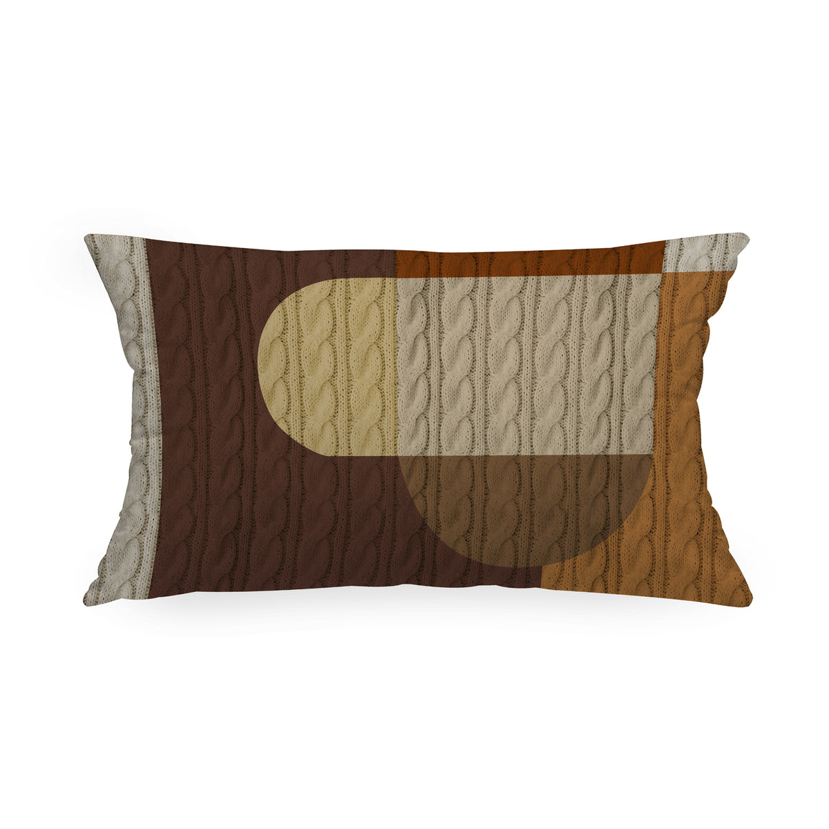 Cuscino Rettangolare Tricot Astratto Cotto