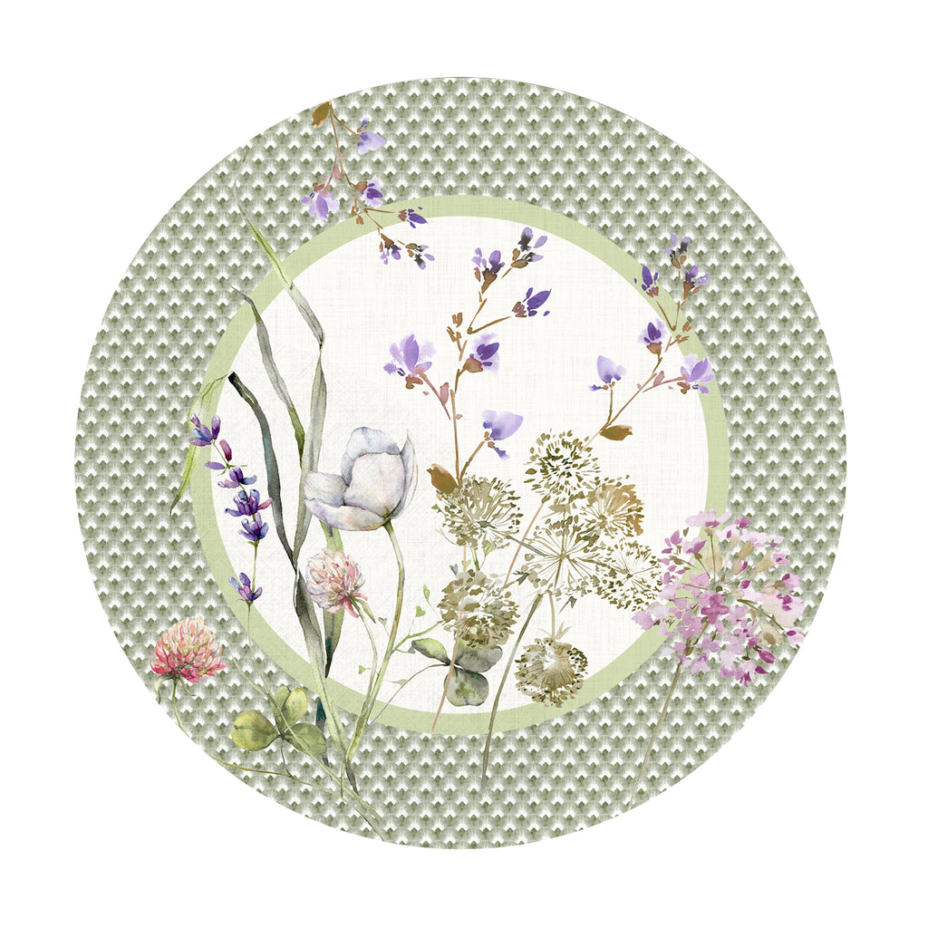 Achillea Green coated placemat set of 2 pieces