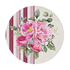Sottopiatto rivestito Peony rosa set da 2 pezzi