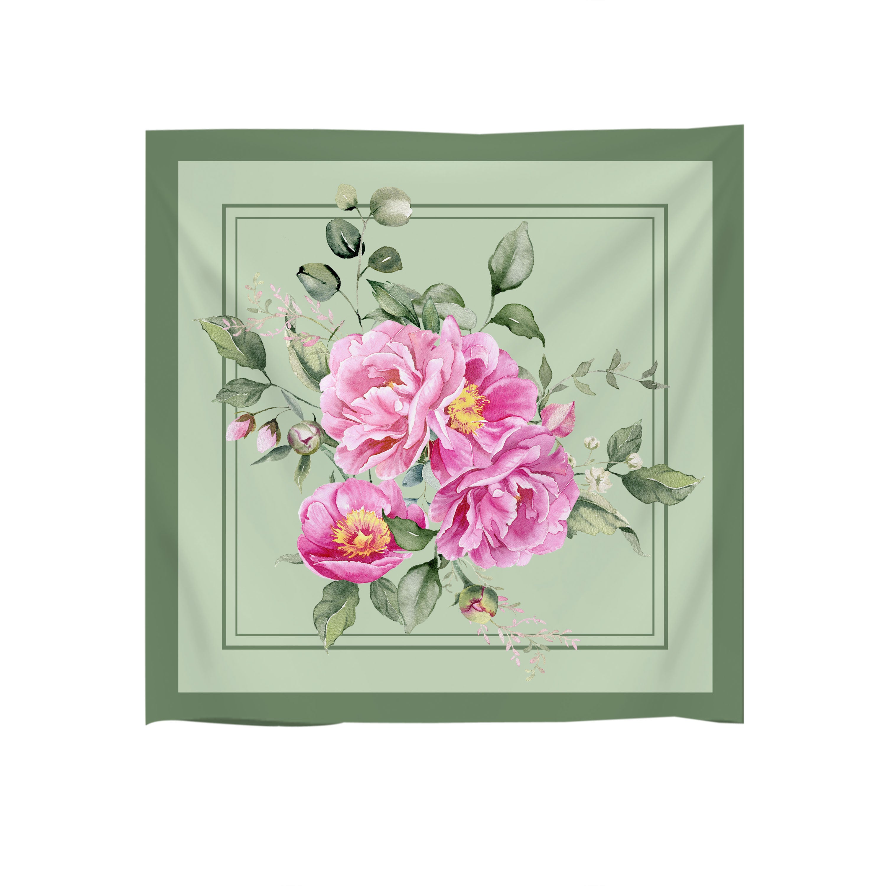 Centrotavola piazzato Peony verde