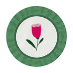 Sottopiatto rivestito Yoko fiori fucsia set da 2 pezzi