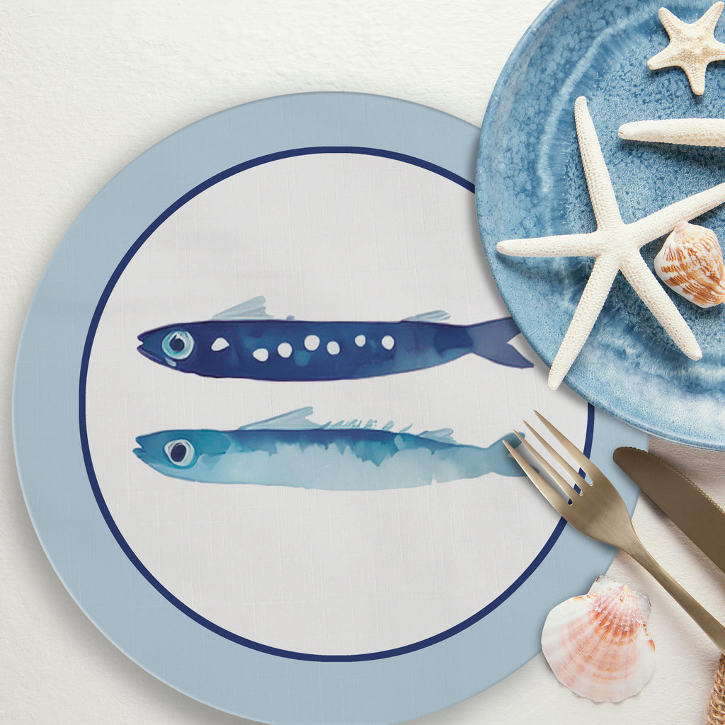 Coated placemat Sardines set of 2 pieces
