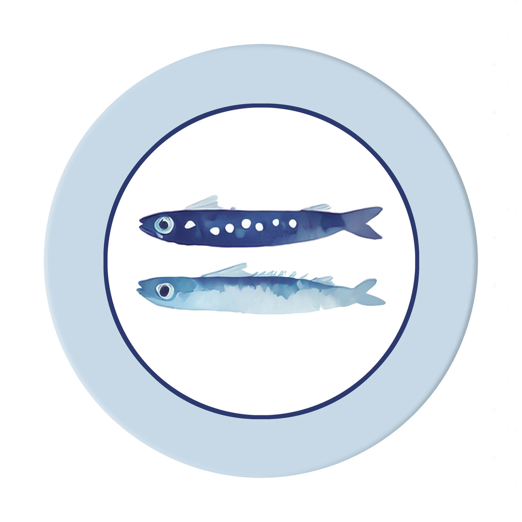Coated placemat Sardines set of 2 pieces