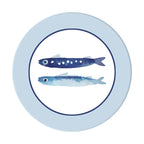 Coated placemat Sardines set of 2 pieces
