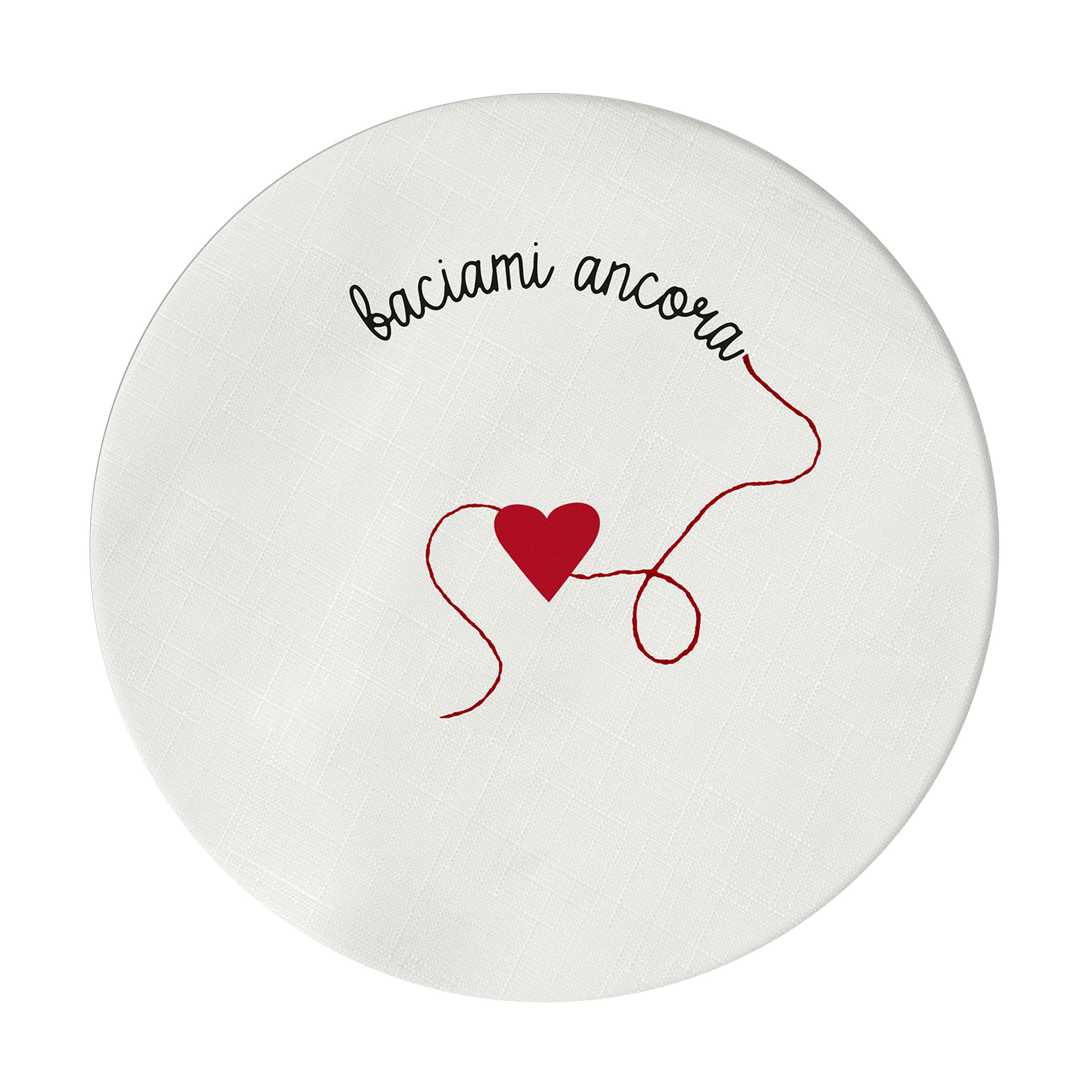 Sottopiatto rivestito Loving "Baciami Ancora" set da 2 pezzi