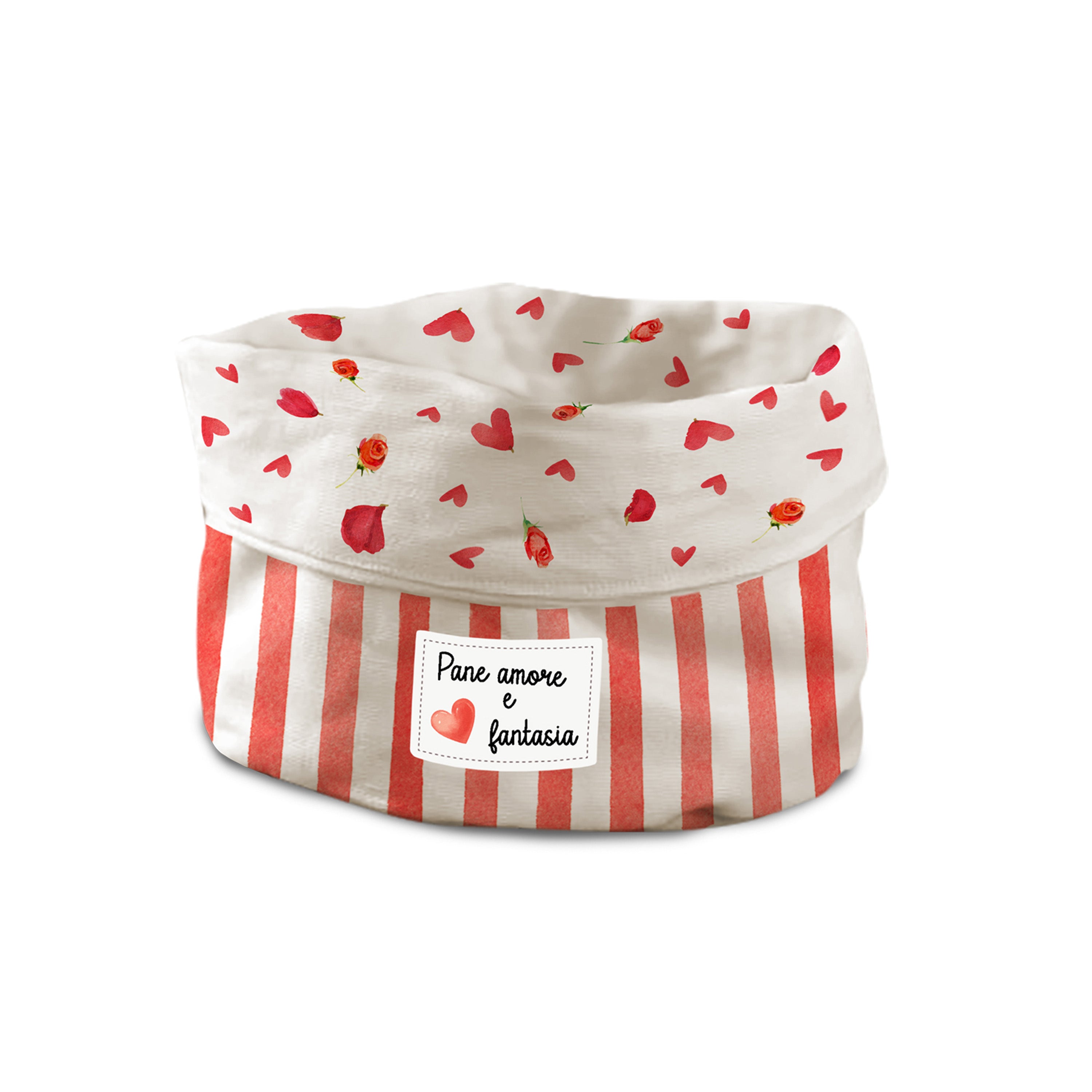 Cestino porta tutto Secret Love Righe rosse