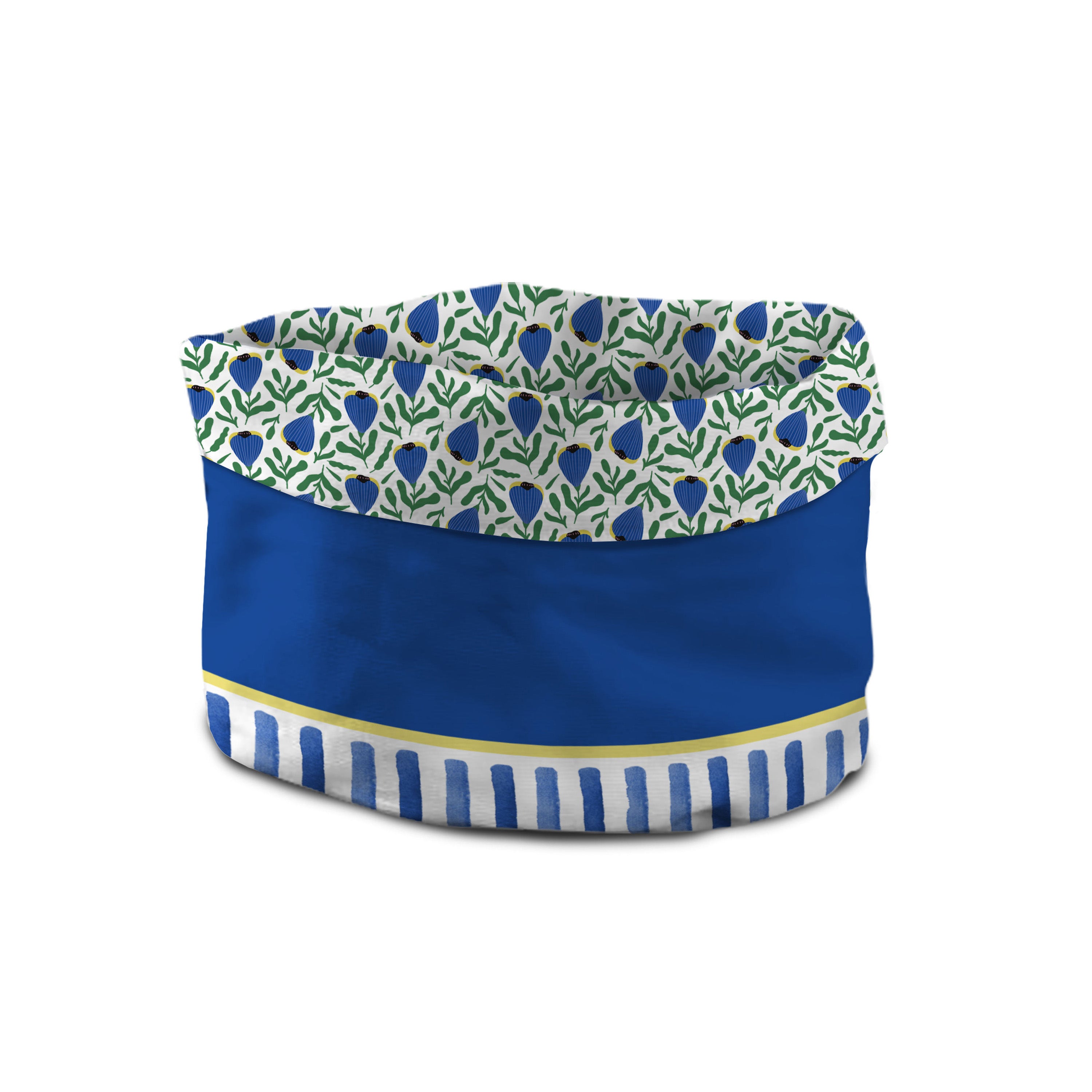 Cestino porta tutto Yoko fiori blu