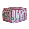 Peony Pink Square Pouf