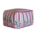 Peony Pink Square Pouf