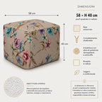 Pouf Quadrato Astor Beige