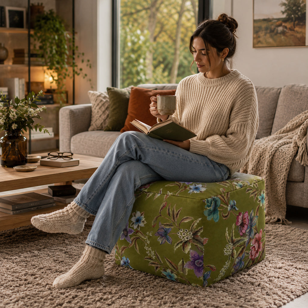 Pouf Quadrato Astor Verde