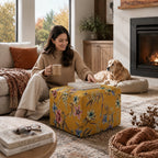 Pouf Quadrato Astor Senape