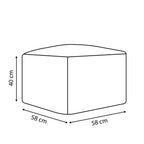 Pouf Quadrato Yoko blu