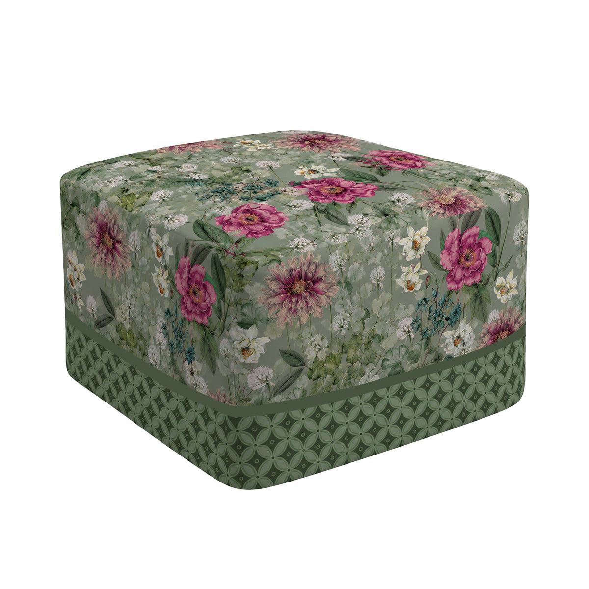 Pouf Quadrato Giardino Verde