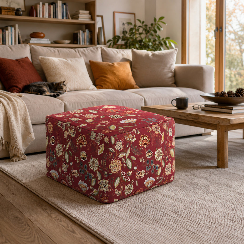 Pouf Quadrato Naim Magenta