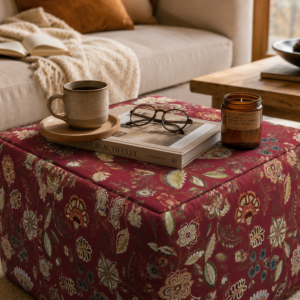 Pouf Quadrato Naim Magenta