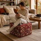 Pouf Quadrato Naim Magenta