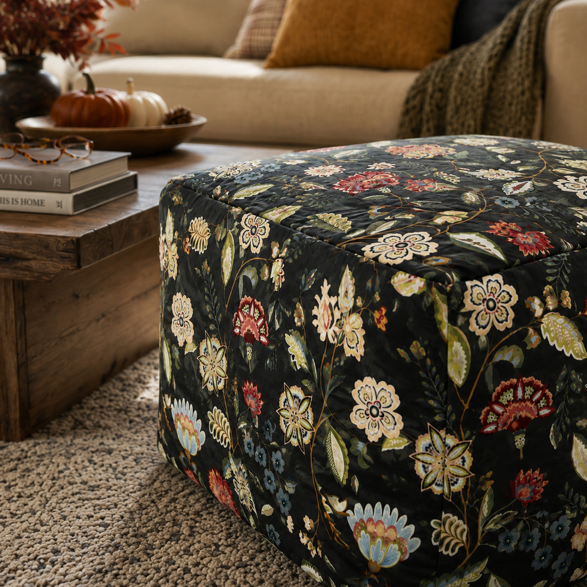 Pouf Quadrato Naim Grigio