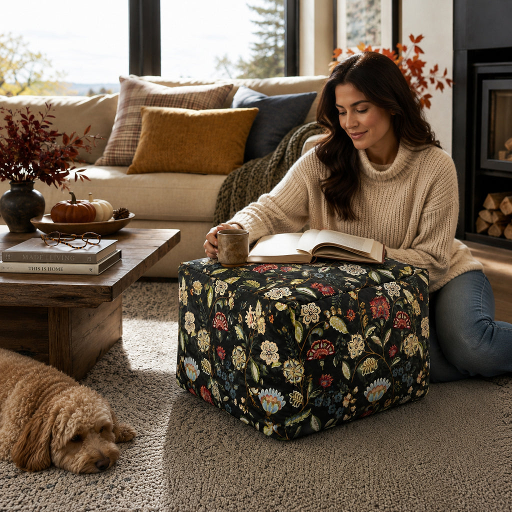Pouf Quadrato Naim Grigio