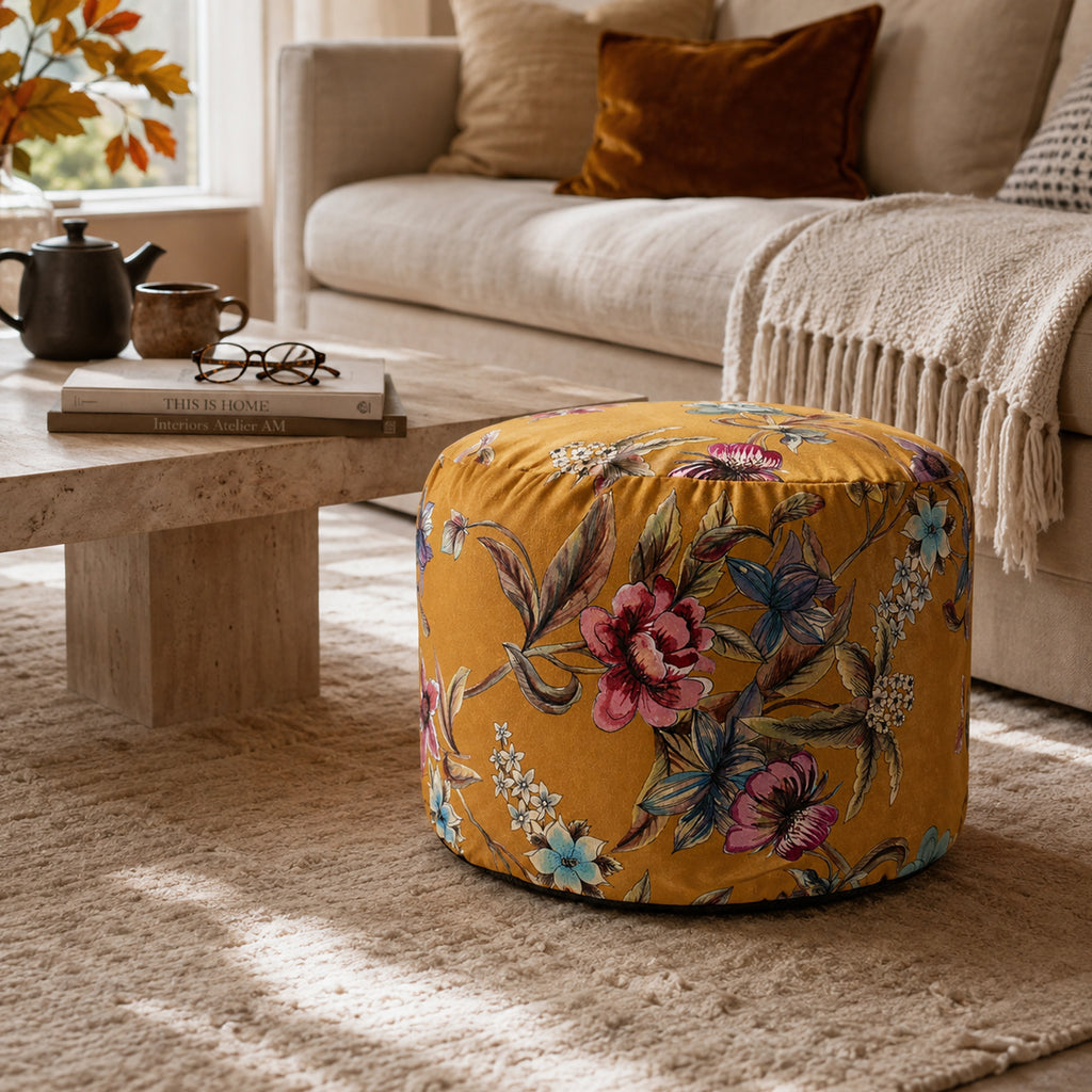 Pouf Rotondo Astor Senape
