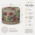 Pouf Rotondo Giardino Beige