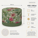 Pouf Rotondo Giardino Verde
