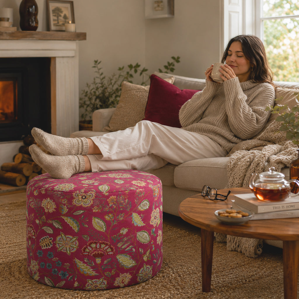 Pouf Rotondo Naim Magenta