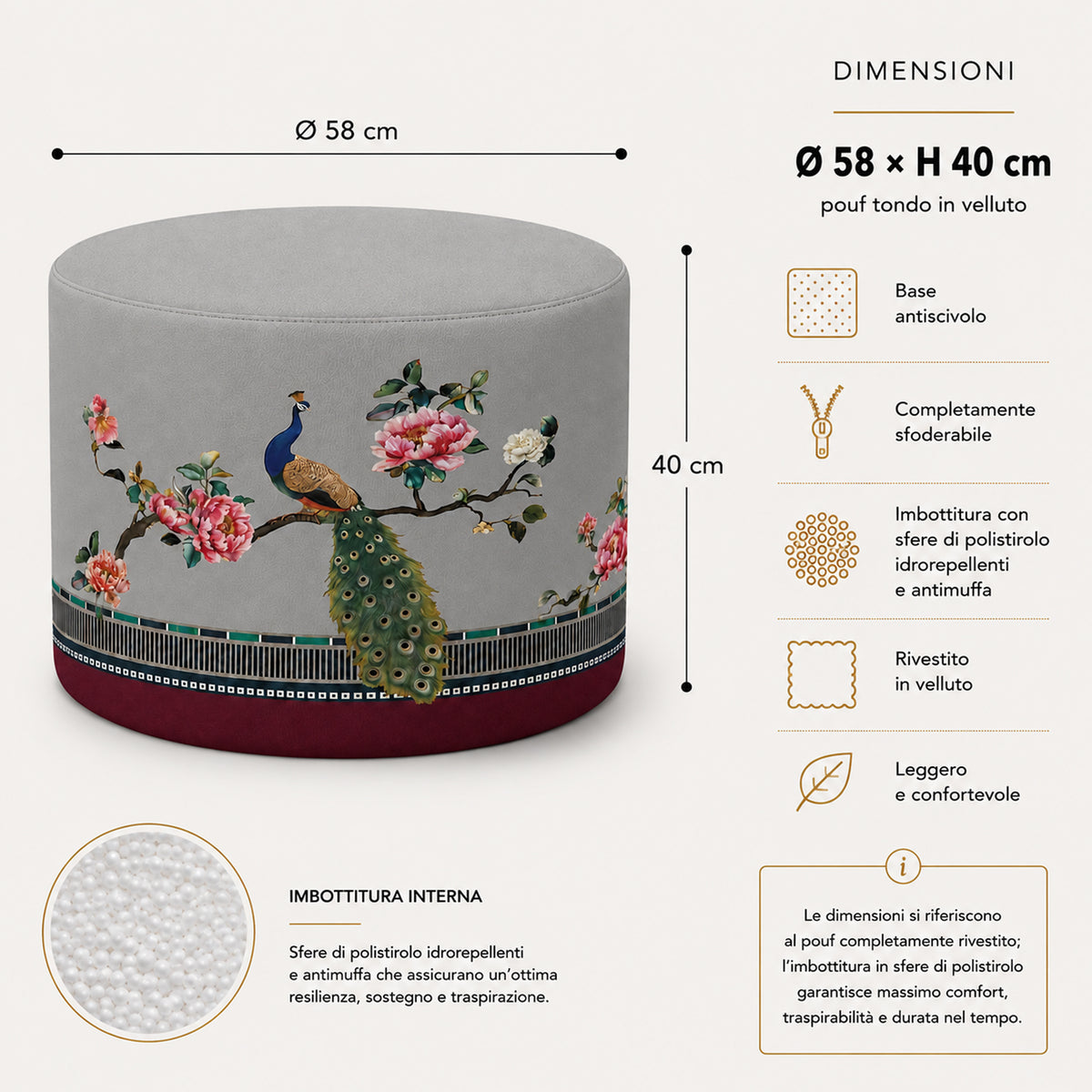 Pouf Rotondo Voliera